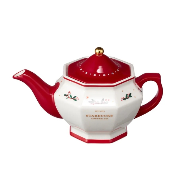 2020 Starbucks Korea Holiday Berry Tea Pot