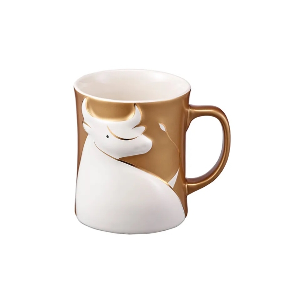 2021 Starbucks Korea New Year Gold Cow Mug 355ml
